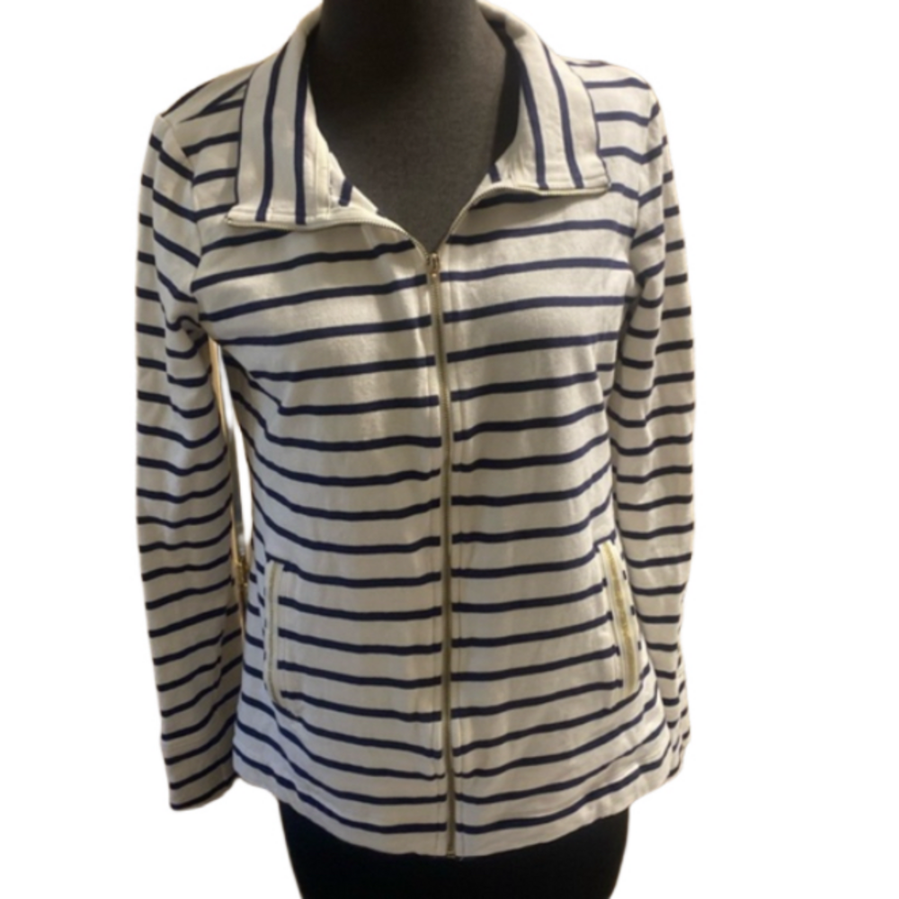 Lilly Pulitzer stripped zip up jacket